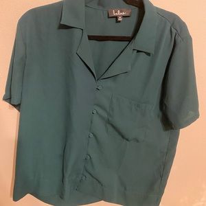 Green button up